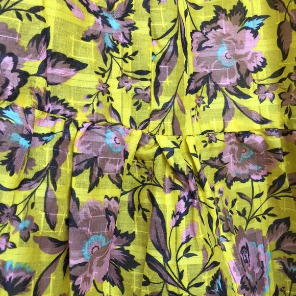 ANTHROPOLOGIE Clarabelle Maxi Skirt yellow with florals SIZE M NWT - Picture 5 of 15